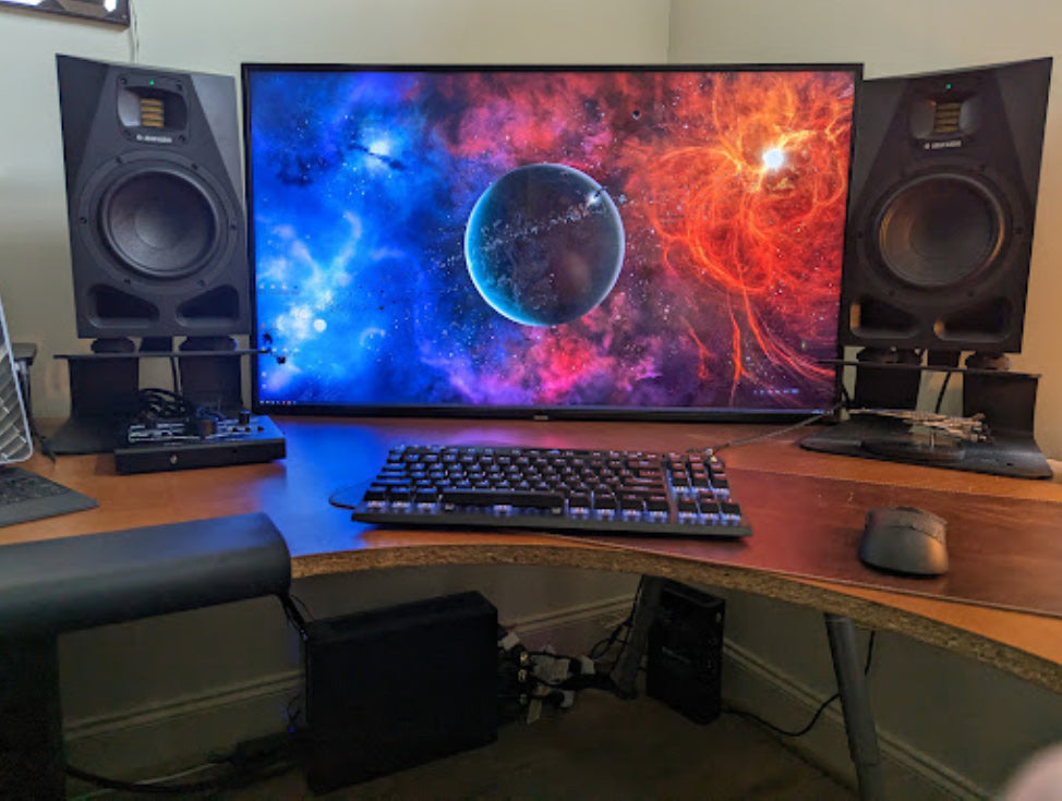 B-Stock BIG-5 Large Studio Monitor Stands | Pair Black - Soundrise