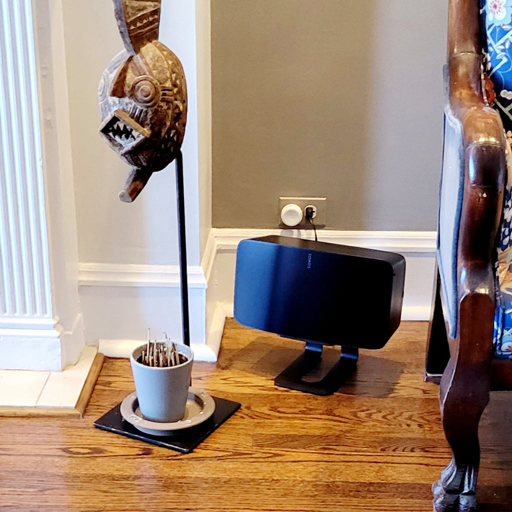 Soundrise PRO-5 Speaker Stand | One Stand Only - Desk or Floor Stand for Sonos Play Five - Decouple Your Bluetooth Speaker to Reduce Vibrations - Soundrise