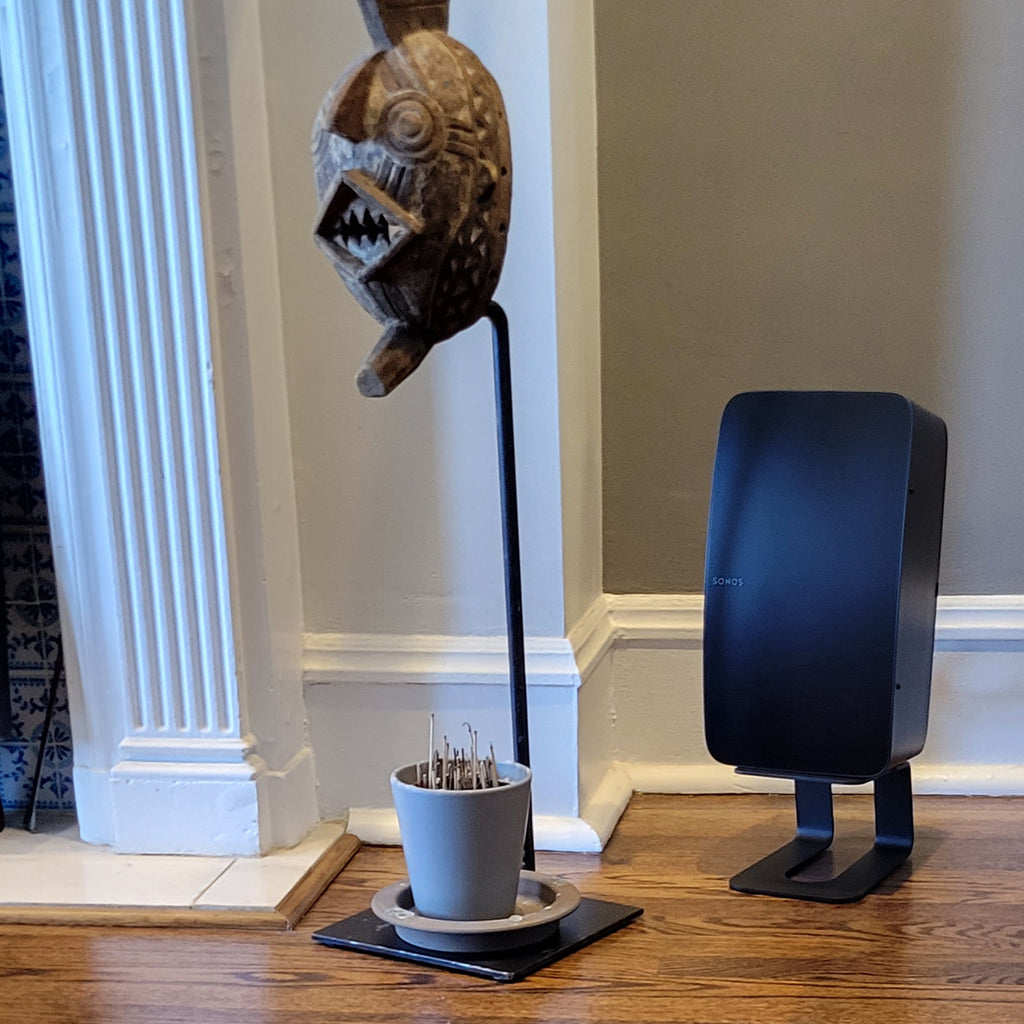 Soundrise PRO-5 Speaker Stand | One Stand Only - Desk or Floor Stand for Sonos Play Five - Decouple Your Bluetooth Speaker to Reduce Vibrations - Soundrise